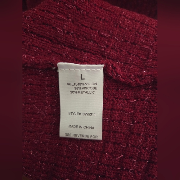 Elegant Burgundy Knit Dress - Picture 5 of 5